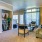 Living room with built-in bookshelves