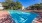 Sparkling blue lap pool